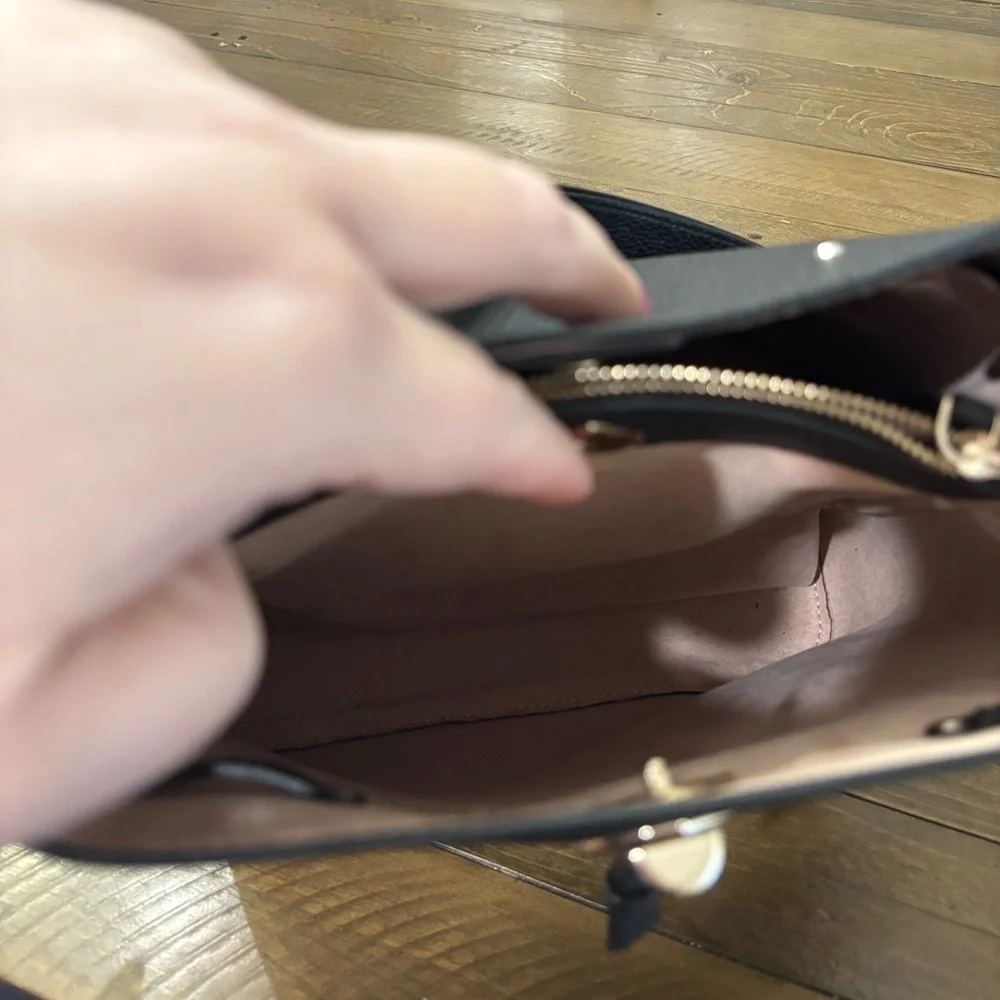 Kate Spade Marti Bucket Bag in Black Pebble Leather